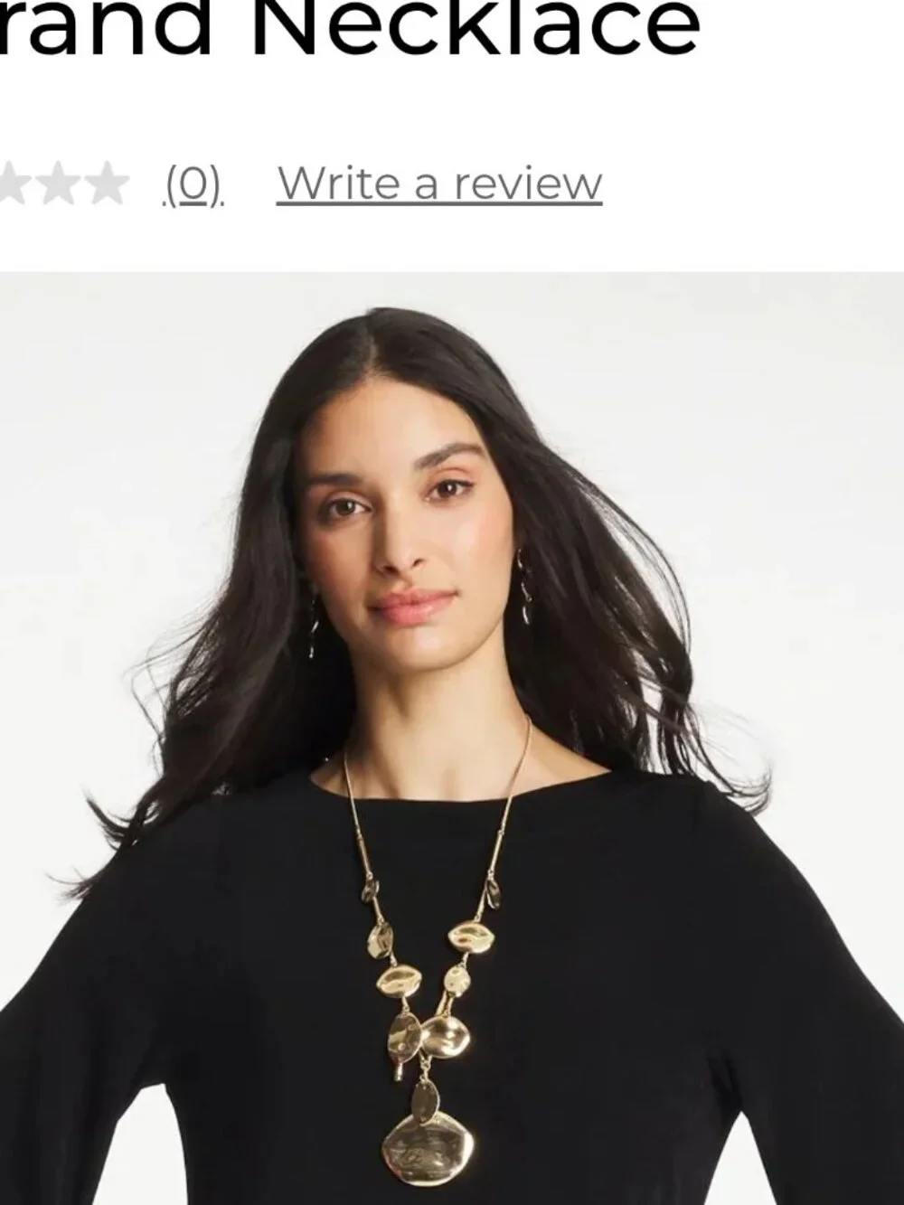 New Chioc's Gold Long Single Strand Necklace